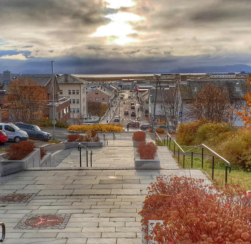 Vadsø sentrum, sett på en guidet byvandring