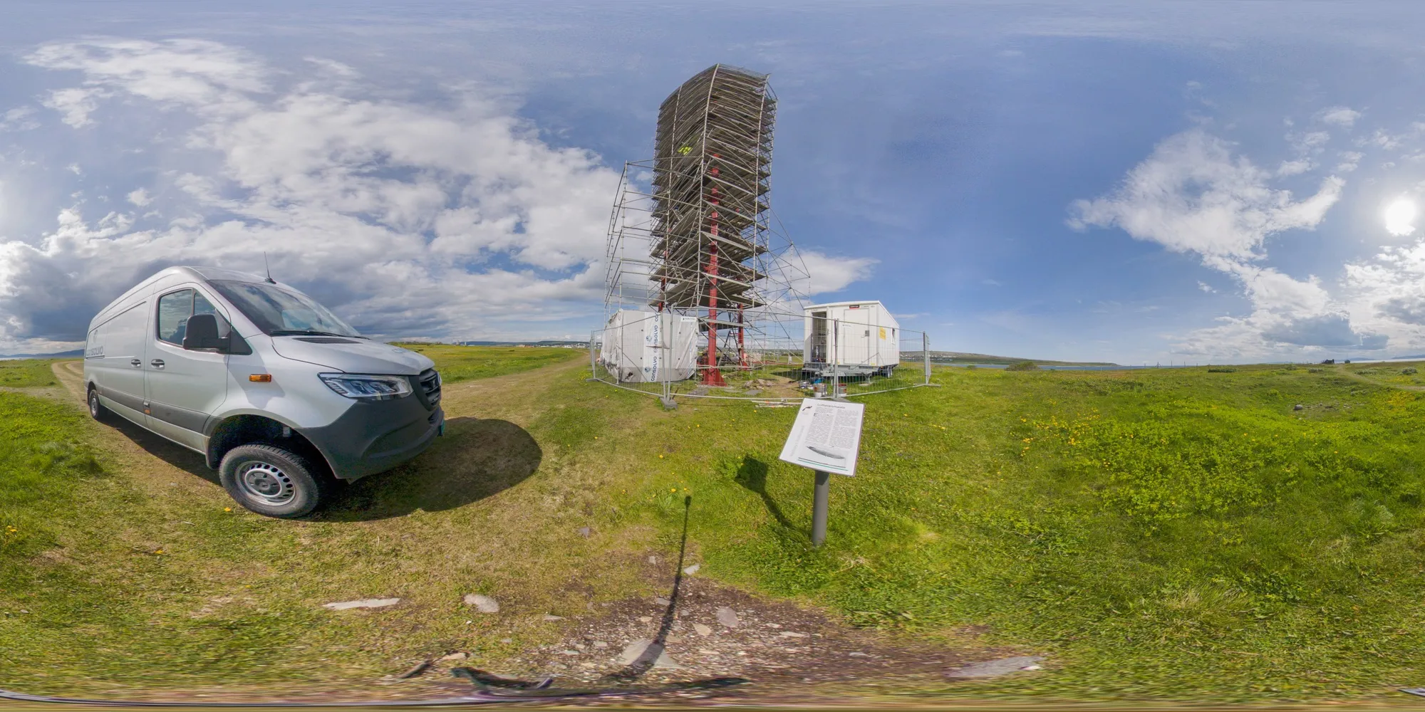 Panoramabilde av området rundt luftskipsmasta