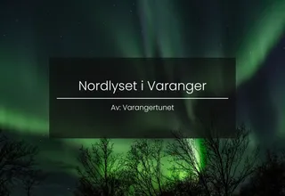 Northern lights over the winter landscape in Varanger