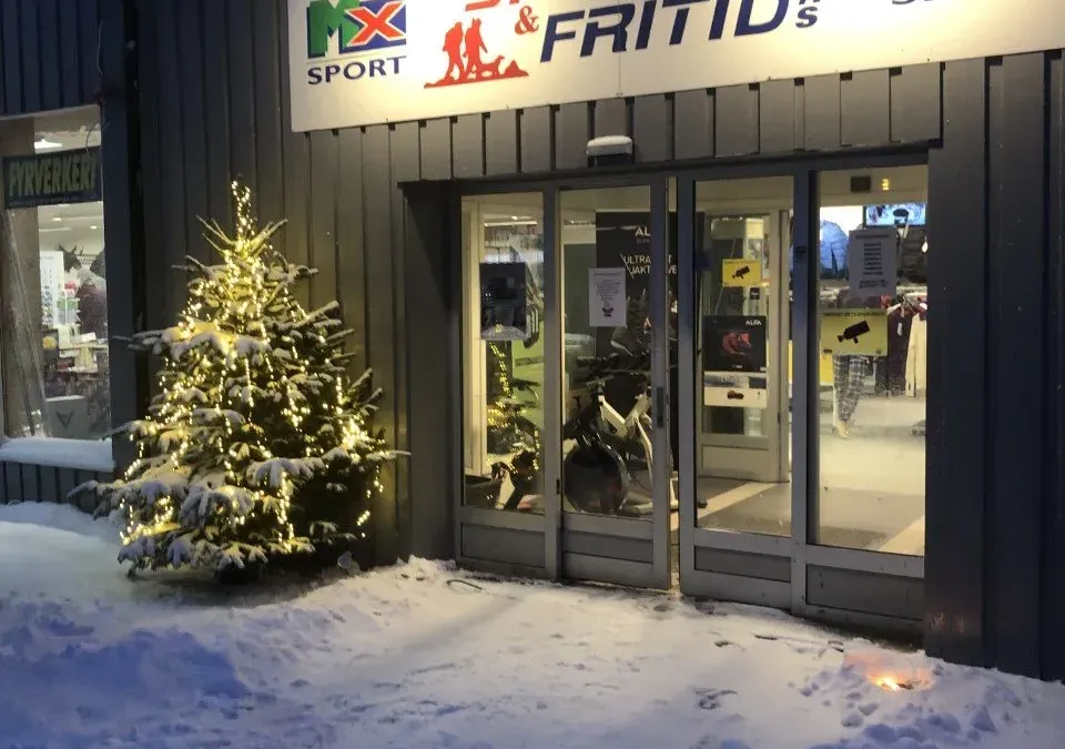 Butikkfasaden til Sport & Fritid AS